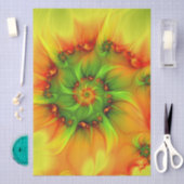 Psychedelische Farben Modernes Abstraktes Fraktal  Seidenpapier (Handwerk)