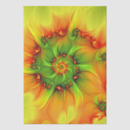 Psychedelische Farben Modernes Abstraktes Fraktal  Seidenpapier