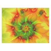Psychedelische Farben Modernes Abstraktes Fraktal  Tischdecke (Vorderseite (Horizontal))