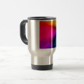 Psychedelische Farben Reisebecher (Vorderseite Links)