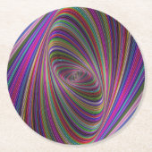 Psychedelische Farben Runder Pappuntersetzer (Vorderseite)