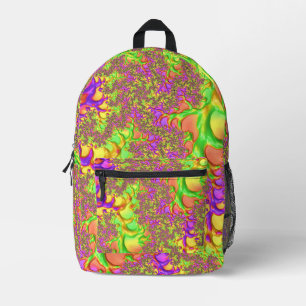 Psychedelische farbenfrohe Acid-Trip-Abstrakte Fra Bedruckter Rucksack