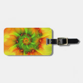 Psychedelische farbenfrohe moderne abstrakte Frakt Gepäckanhänger (Vorderseite horizontal)