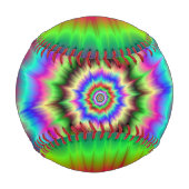 Psychedelische Farbexplosion Baseball (Rückseite)