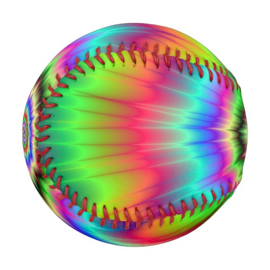 Psychedelische Farbexplosion Baseball (Vorderseite Links)