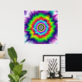 Psychedelische Farbexplosion Poster (Heimbüro)