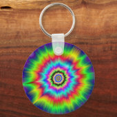 Psychedelische Farbexplosion Schlüsselanhänger (Vorderseite)