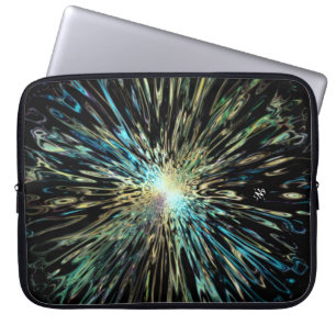 Psychedelische farbige Skizze des Urknalls Laptopschutzhülle