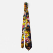 Psychedelische farbige Tasten Neck Tie Krawatte (Rückseite)
