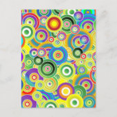 Psychedelische Farbkreise - Coole Postkarte (Vorderseite)