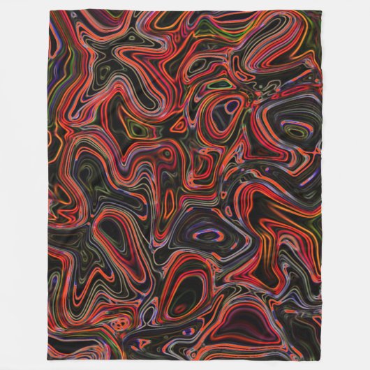 Psychedelische Farbwirbel - Kuschelige Decke (Vorderseite)