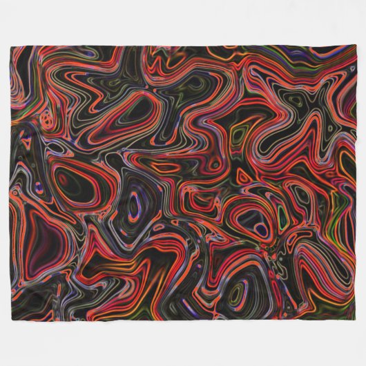 Psychedelische Farbwirbel - Kuschelige Decke (Vorderseite (Horizontal))