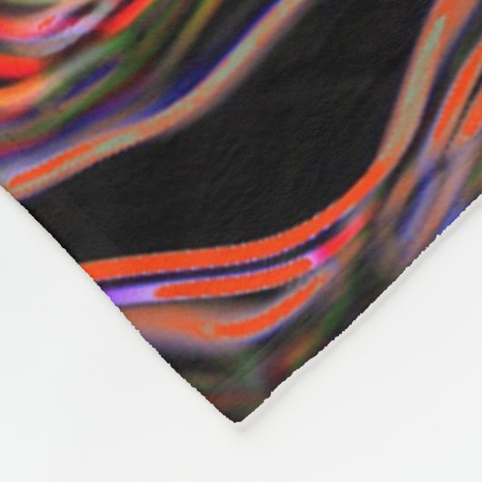 Psychedelische Farbwirbel - Kuschelige Decke (Ecke)