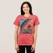 Psychedelische Flammarion-Radierung Trippy Regenbo Tri-Blend Shirt (Vorderseite voll)