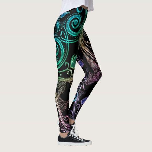 Psychedelische flüssige Leggings (Rechts)