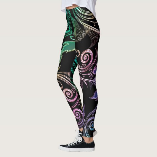 Psychedelische flüssige Leggings (Links)