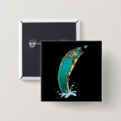 Psychedelische Forellenfischerei Button (Vorne & Hinten)