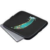 Psychedelische Forellenfischerei Laptopschutzhülle (Vorne Knopf)