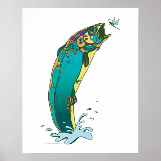 Psychedelische Forellenfischerei Poster (Vorne)