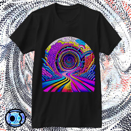 Psychedelische Form-In-Vortex T-Shirt