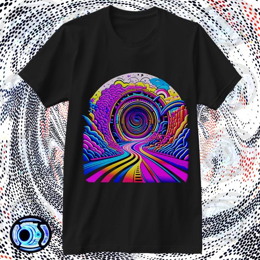 Psychedelische Form-In-Vortex T-Shirt