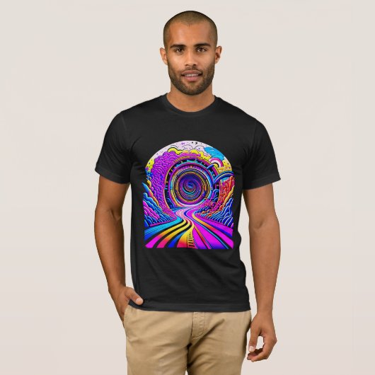 Psychedelische Form-In-Vortex T-Shirt (Vorne ganz)