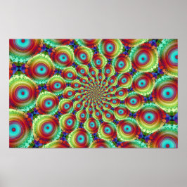 Psychedelische Fraktal Art Poster
