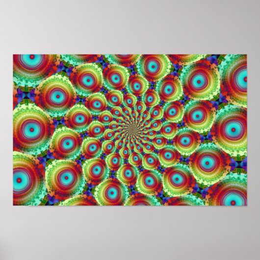 Psychedelische Fraktal Art Poster (Vorne)