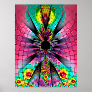 Psychedelische Fraktal-Kunst Poster