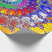 Psychedelische Fraktal-Spiralen Geschenkpapier (Ecke)