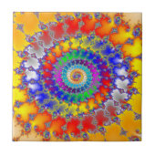 Psychedelische Fraktal Spirals Fliese (Vorderseite)