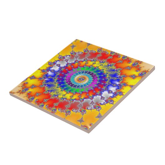 Psychedelische Fraktal Spirals Fliese (Seite)