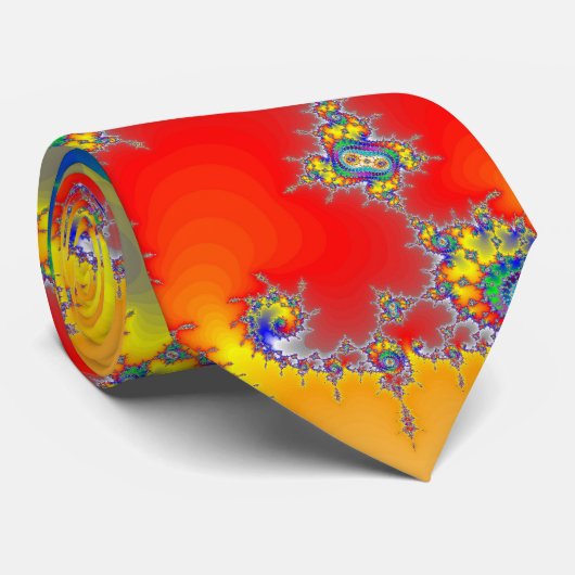Psychedelische Fraktal Spirals Krawatte (Gerollt)