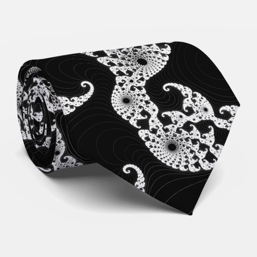 Psychedelische Fraktal Spirals: Necktie Krawatte (Gerollt)