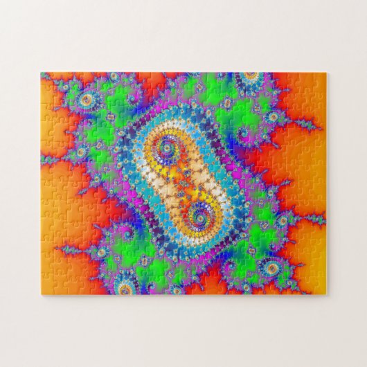 Psychedelische Fraktal Spirals Puzzle (Horizontal)