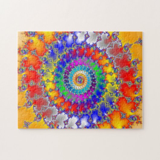 Psychedelische Fraktal Spirals Puzzle (Horizontal)