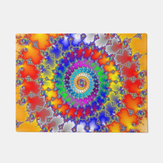Psychedelische Fraktale Fußmatte (Vorderseite)
