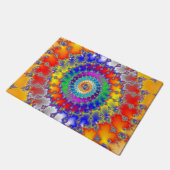Psychedelische Fraktale Fußmatte (Schrägansicht)