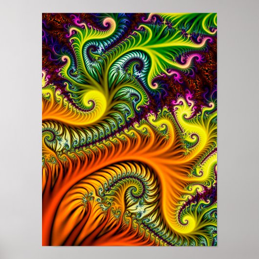 Psychedelische Fraktalkunst Poster (Vorne)