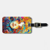 Psychedelische Frauentags Gepäckanhänger (Vorderseite horizontal)