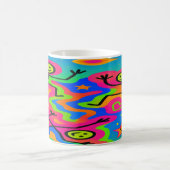 Psychedelische Freude - Dancing Strichmännchen Rai Kaffeetasse (Mittel)