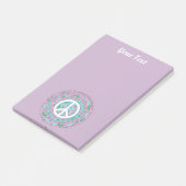 Psychedelische Friedens-Post-it-Notes Post-it Klebezettel (angewinkelt)