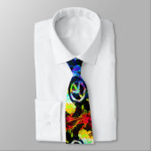 Psychedelische Friedensschildkröte-Krawatten Krawatte (Gebunden)