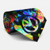 Psychedelische Friedensschildkröte-Krawatten Krawatte (Gerollt)