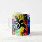 Psychedelische Friedensschildkröte-Tassen Kaffeetasse (Vorderseite Links)