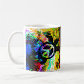 Psychedelische Friedensschildkröte-Tassen Kaffeetasse (Links)