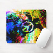 Psychedelische Friedensschildkröten Mousepad (Mit Mouse)