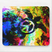 Psychedelische Friedensschildkröten Mousepad (Vorne)