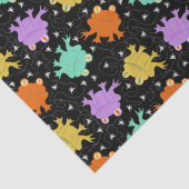 Psychedelische Frösche, mehrfarbiges Gewebepapier Seidenpapier (Detail)