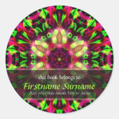 Psychedelische Funtimes Art Buchzeichen Sticker (Vorderseite)